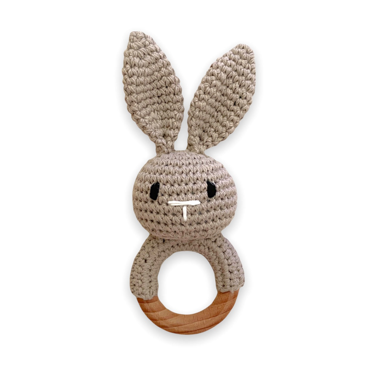 Baby crochet wooden bunny